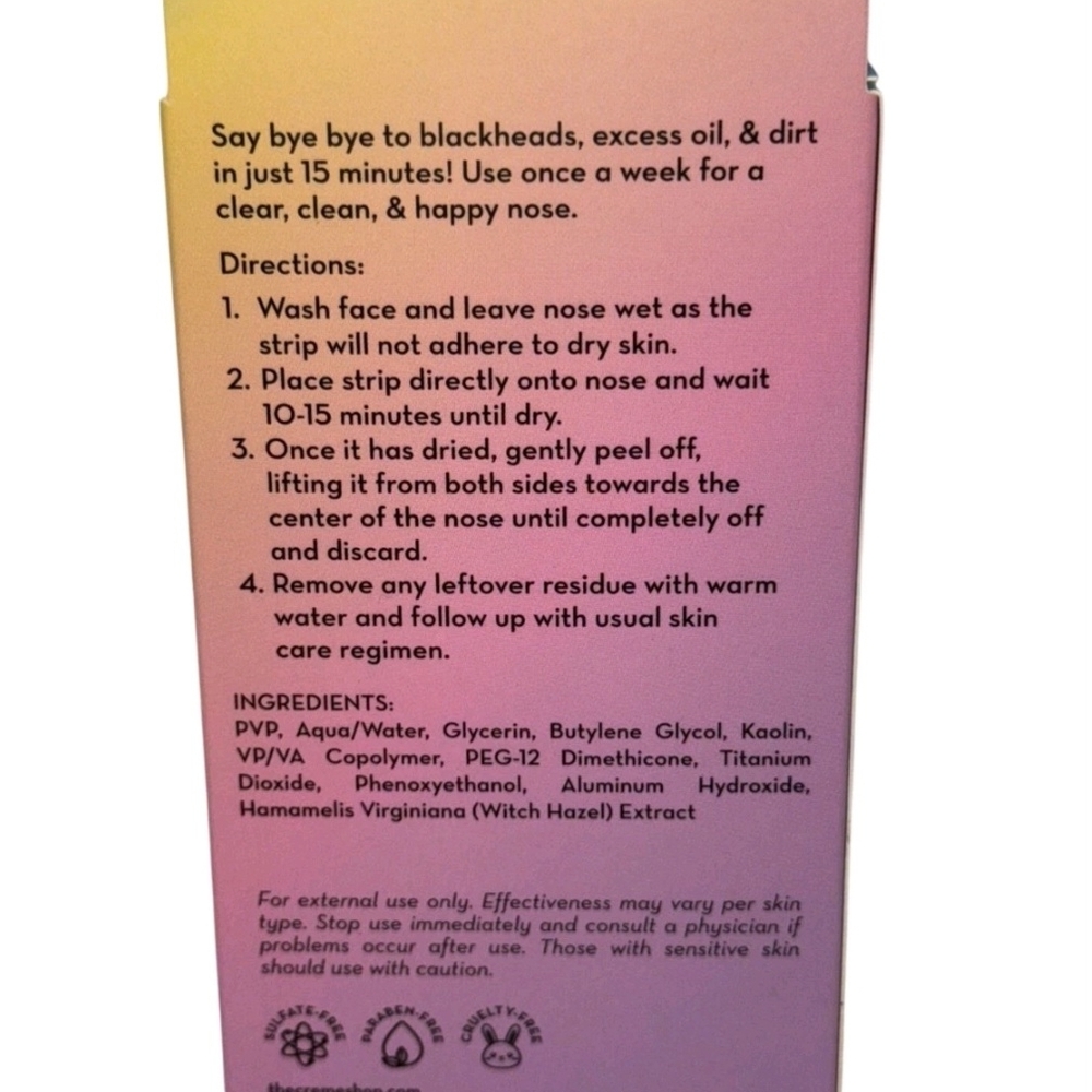 The Crème Shop Bye Bye Blackhead Deep Cleansing Pore STRIP - UNICORN - Picture 2 of 2